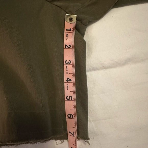 FRAME Trouser Shorts - Size 28 - Olive Green - Picture 5 of 6